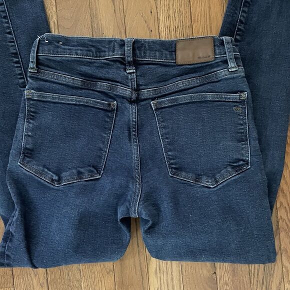 Madewell Mid-Rise Skinny Jeans Size 27 Womens Dark Wash MA938 - Picture 3 of 9